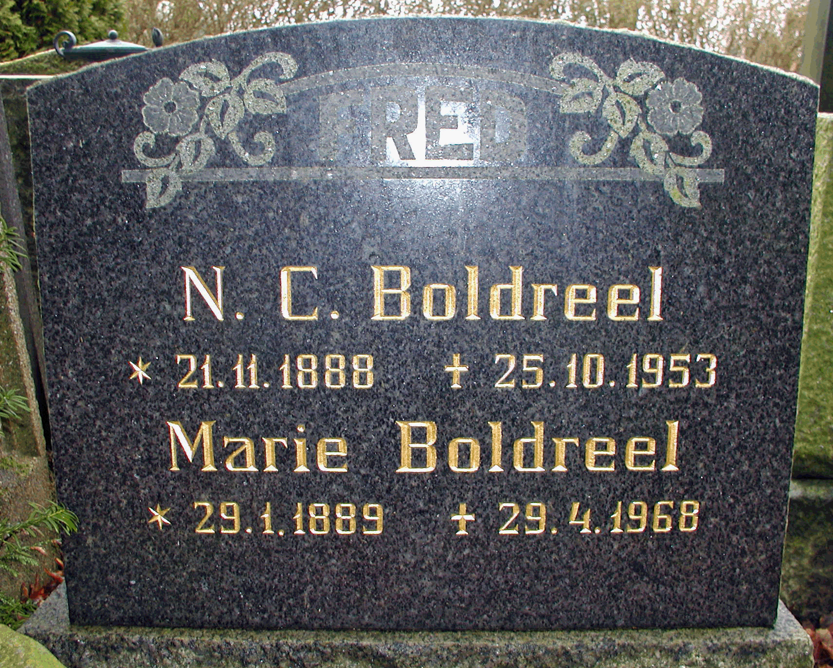Niels Carl og Marie gravten i Lading