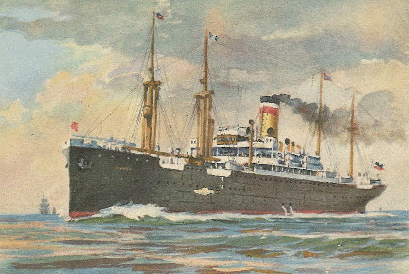 Skibet som de sejlede / krydsede Atlanterhavet  i 1932